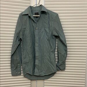 Jos. A. Bank Green and Blue Casual Button Down Shirt